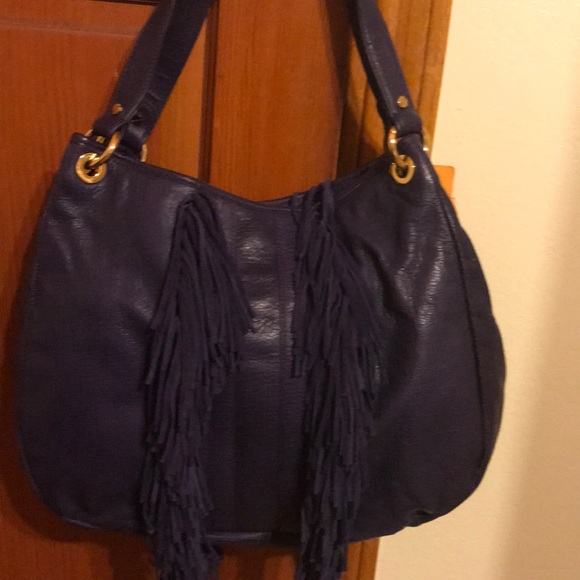 Tory Burch purple shoulder bag with fringe NWT - Picture 5 of 8